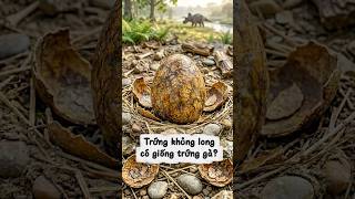Trứng khủng long có giống trứng gà #lequockhanh #khunglong #trungga