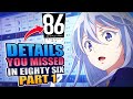 86 eighty six  reviewing details you missed from the anime part 1