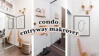 35 SQ FT RENTER-FRIENDLY ENTRYWAY MAKEOVER | Parisian Style!