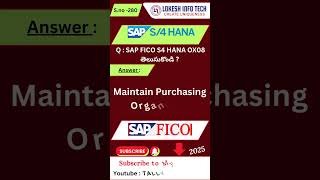 SAP FICO S4 HANA ( OX08) #sap #sapfico #sapclasses #sapkadapa #saplokesh #learnsap