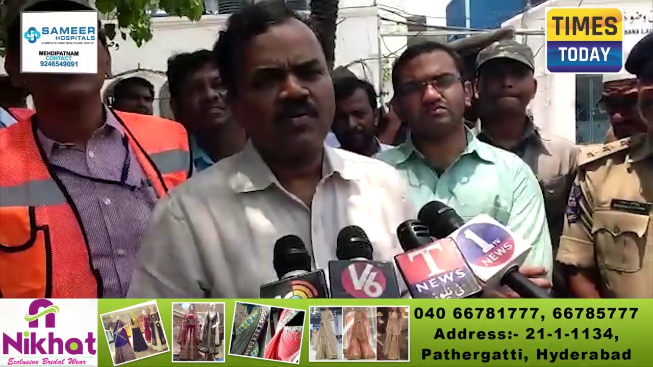 GHMC commissioner  Dana Kishore  visits  Mecca Masjid,and Sarounding area of chairminar