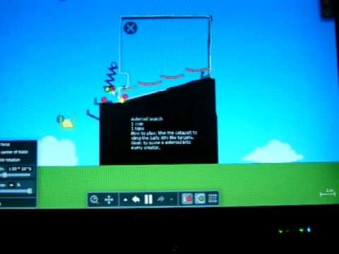 Algodoo Asteroid launch arcade game