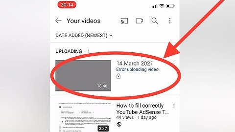 Fix YouTube Upload Video on phone | Error uploading video