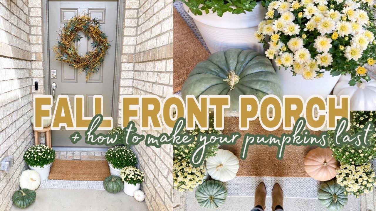 FALL FRONT PORCH MAKEOVER 2021 FALL PORCH CLEAN + DECORATE WITH ME