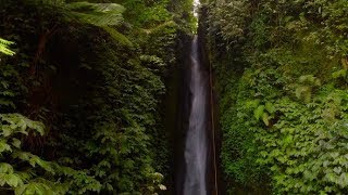 Aerial View Of The Leke Leke Waterfall In Jungles Of Bali, Indonesia Stock Footage - Videohive