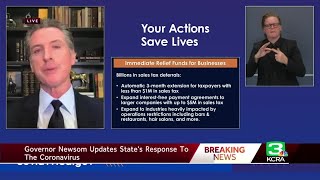 Gov. Newsom announces COVID relief actions for businesses