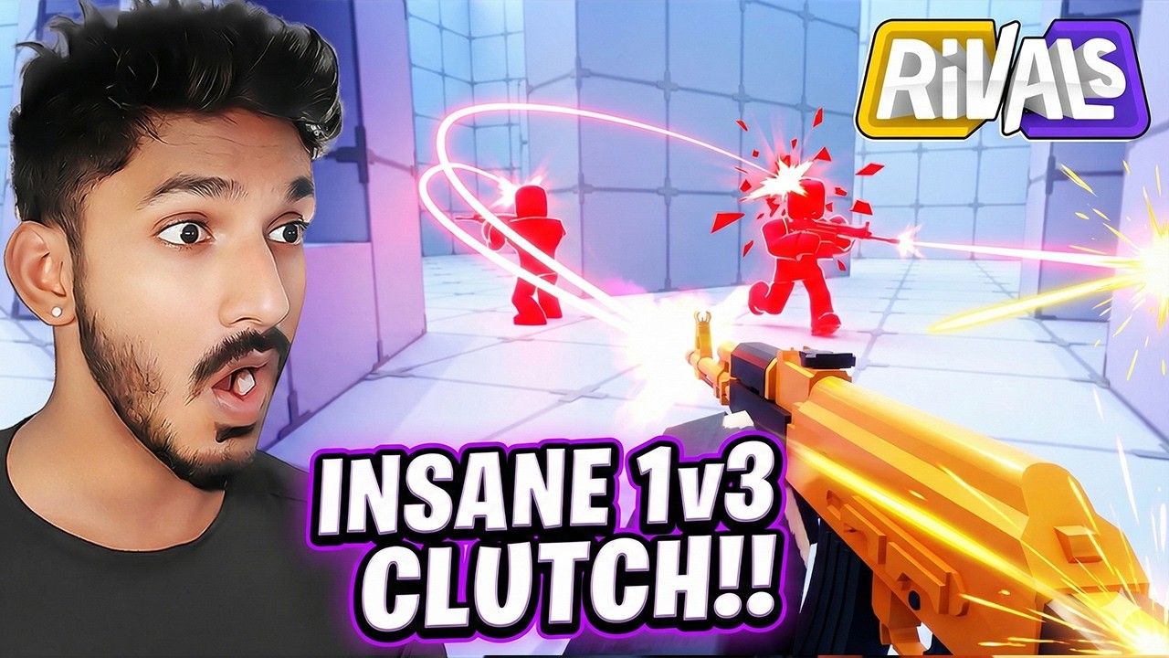 INSANE 1v3 CLUTCH in Roblox Rivals!