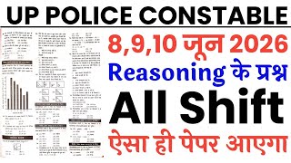 UP police constable 8 June 2026 Reasoning Original Question Paper | up police previous year paper 