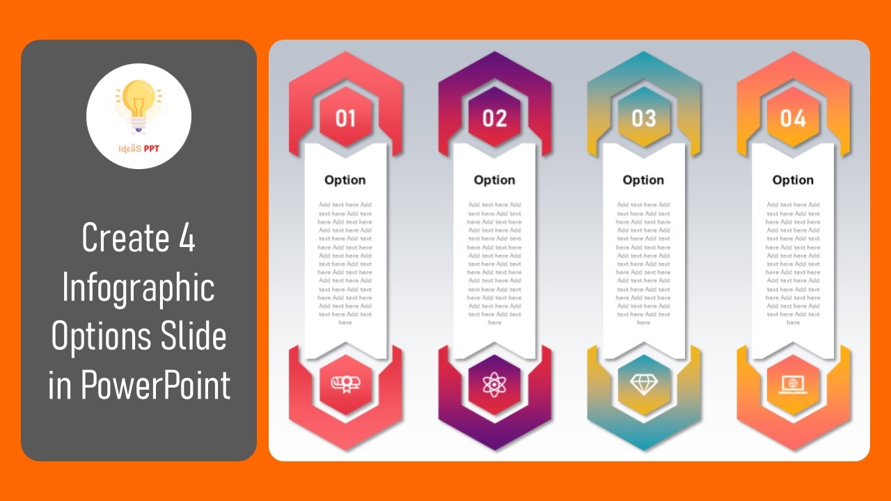 Create 4 Infographic Options Slide in PowerPoint - YouTube