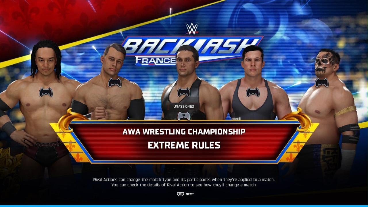 WWE 2K25 - AWA Backlash France 2026: Ethan vs Cayden vs Thomas J vs Daniel heart vs Louie