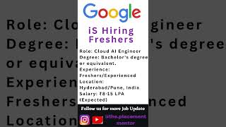 🚨 GOOGLE HIRING ALERT #google