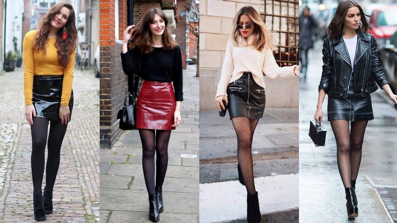 Awesome Cool Trendy OfficeWear Leather MiniSkirt Outfit #leatherfashion ...