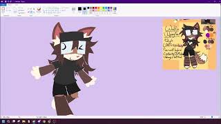 Wolfie mspaint lasso tool speedpaint (art trade)