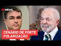 Lula está na frente de Flávio Bolsonaro no 1º turno da eleição