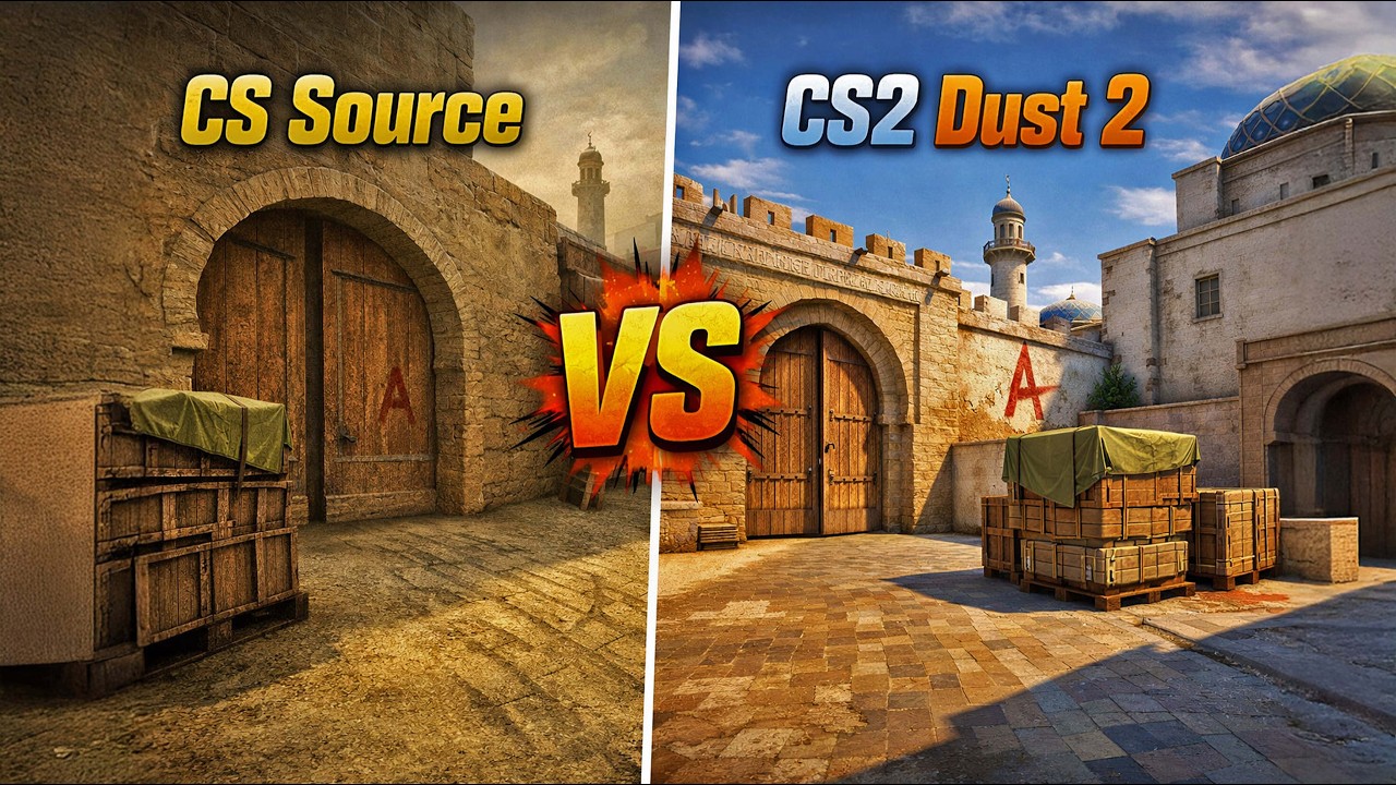 DUST 2 CS Source VS CS2 | DUST 2: Source vs. CS2 — How Much Has Changed ...