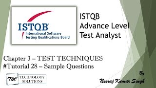 ISTQB Advance Test Analyst | Sample Questions on Chapter 3 | ISTQB Sample Questions