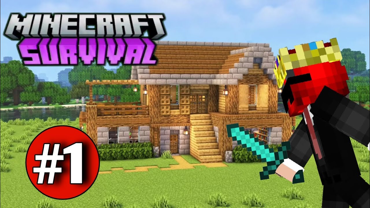 Minecraft PE Survival Series Ep 1 in 1.21 🔥 | Made OP Survival Base ...