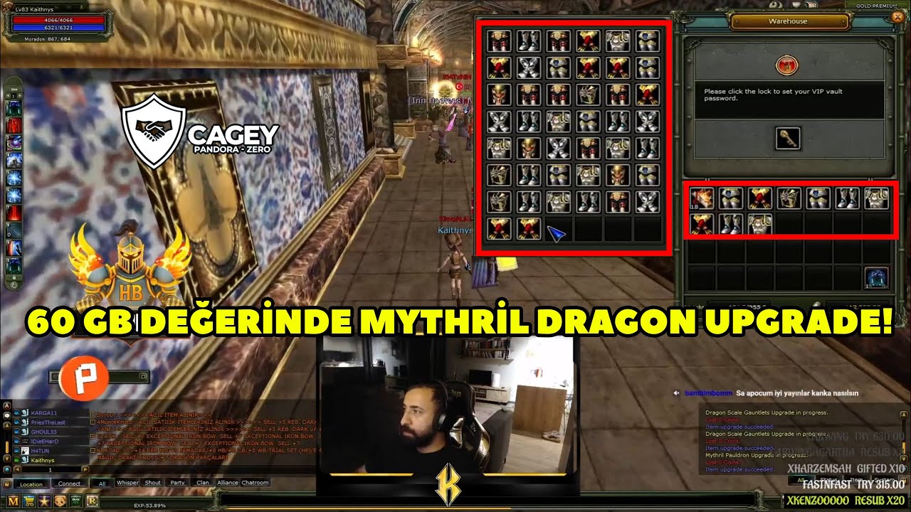 Kaithnys - (Agartha) Serverinde Pazardan Topladığı +1 Mythril, Dragonlar Upgrade  ! Knight Online