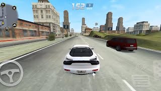 Crazy metallic white Ryuu R7 Two-way Highway Crossed and extreme car driving screenshot 4