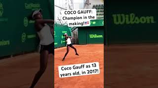 Coco Gauff as 13 yo #cocogauff #usopen2023 #tennis #wta #usopen #tennisplayer #usa #corigauff #usta