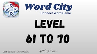 Word City Level Answers [61 to 70 Levels] | Connect Word Game 🧩✨ | Mini Boss screenshot 4