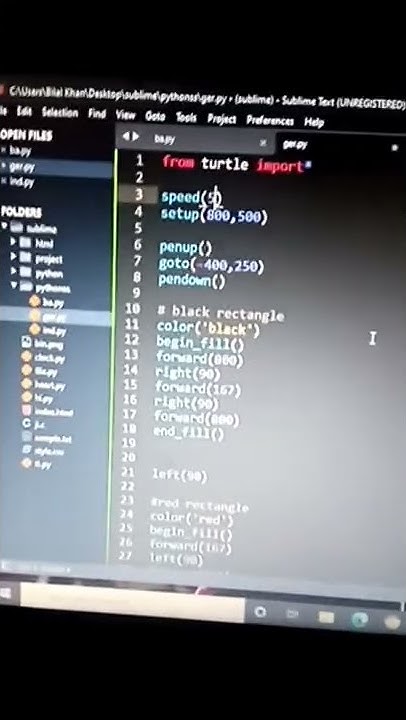Draw Germany Flag in Python turtle 🤗🥰#viral #shorts #subscribe #support ...
