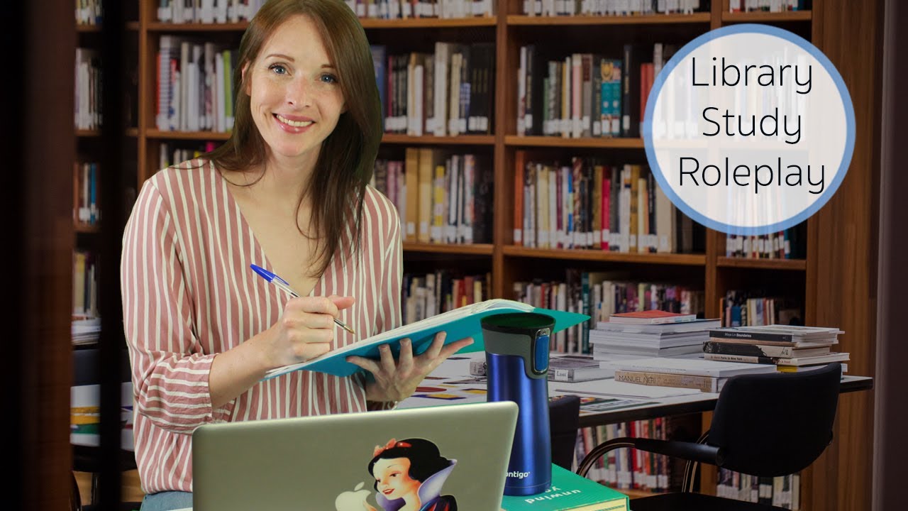 Study with me Roleplay - ASMR page turning no talking