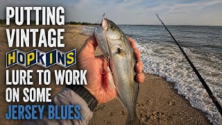 Fishing with Oldschool 1960s Famous Hopkins Lure For Snapper Blue Fish at Sandy Hook, New Jersey