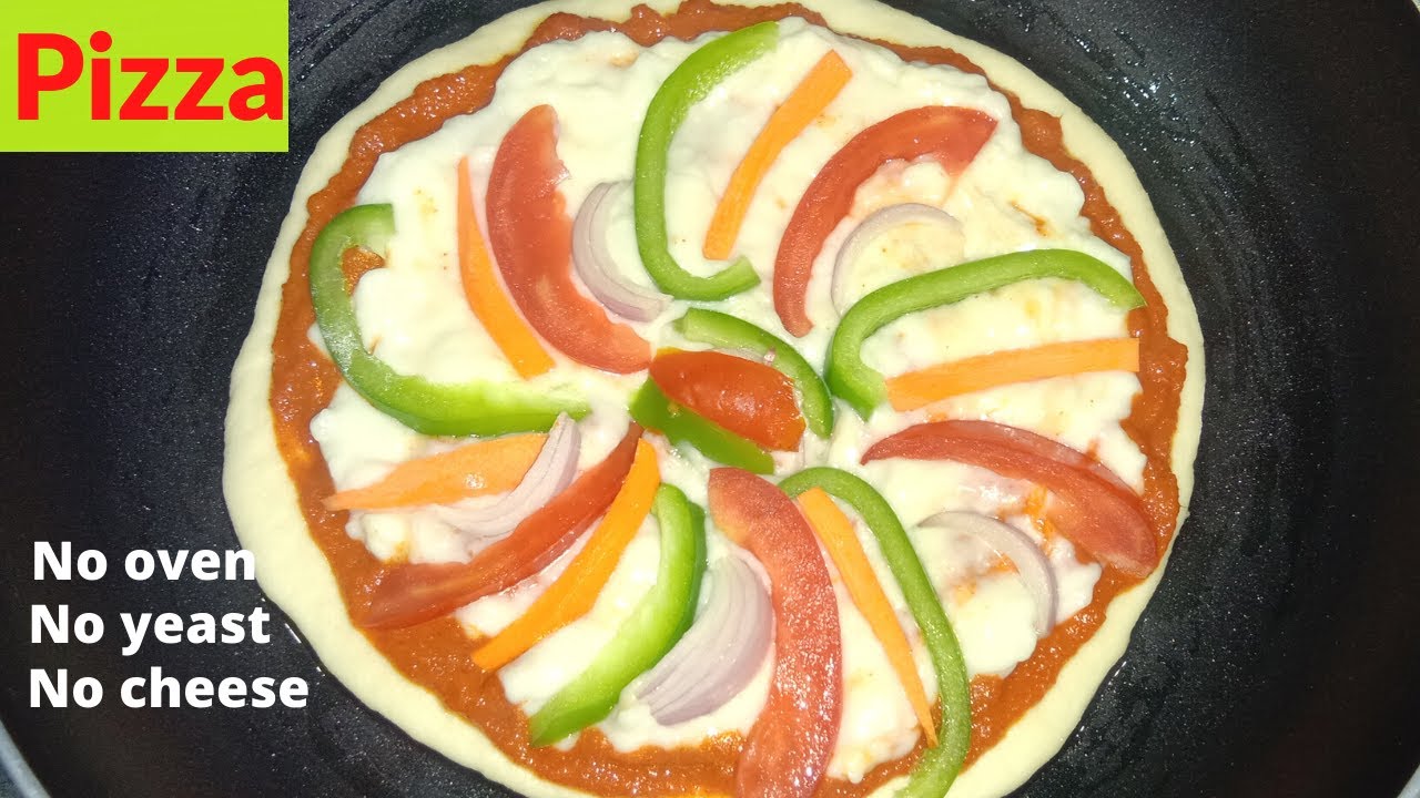 Pizza Recipe No cheese No oven No Yeast Pizza Recipe Easy pan pizza