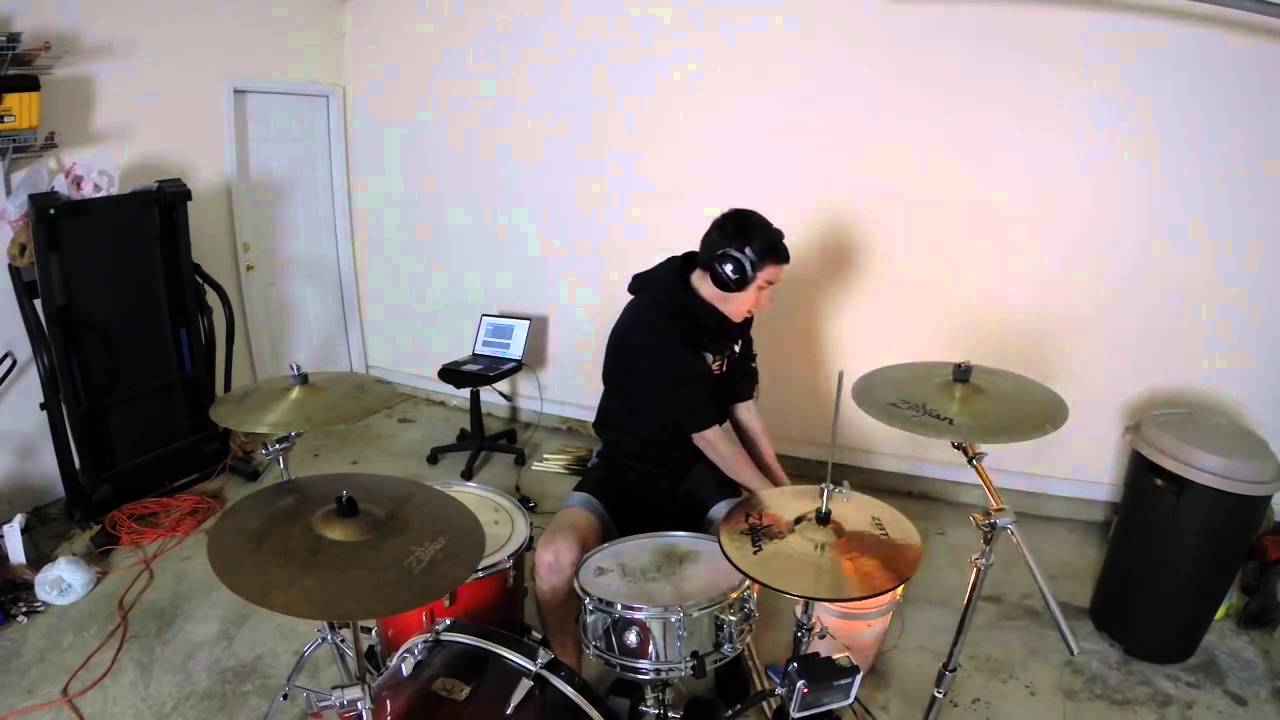 Burn Drum Cover with Fire Sticks Ellie Goulding Drumming With Fire Brit