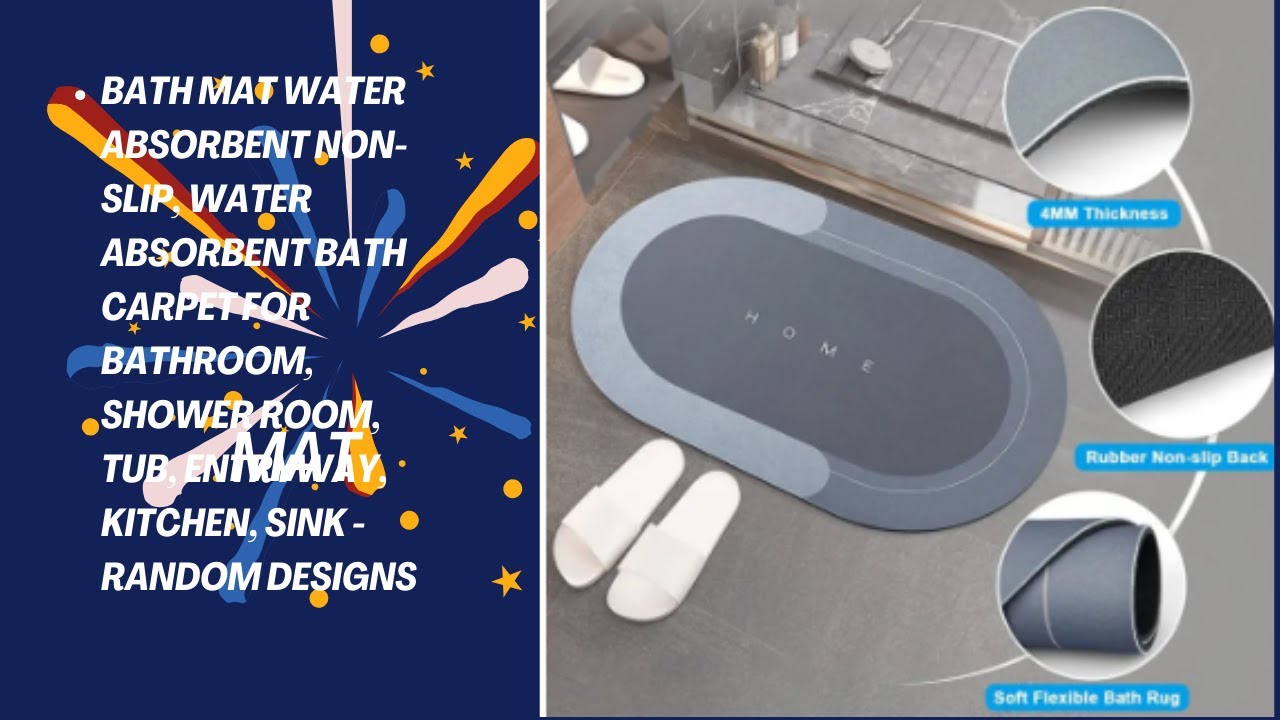 Best Bath Mat Bathroom mat waterproof Anti Slip Mat that absorb