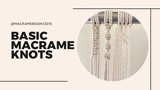BEGINNERS SESSION I EPISODE 1 - BASIC MACRAME KNOTS I START YOUR MACRAME JOURNEY
