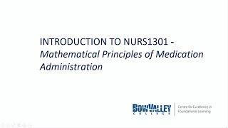 Introduction to NURS1301