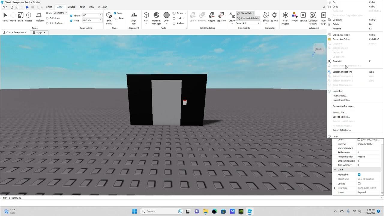 How to make a Keycard Door in Roblox Studios! YouTube