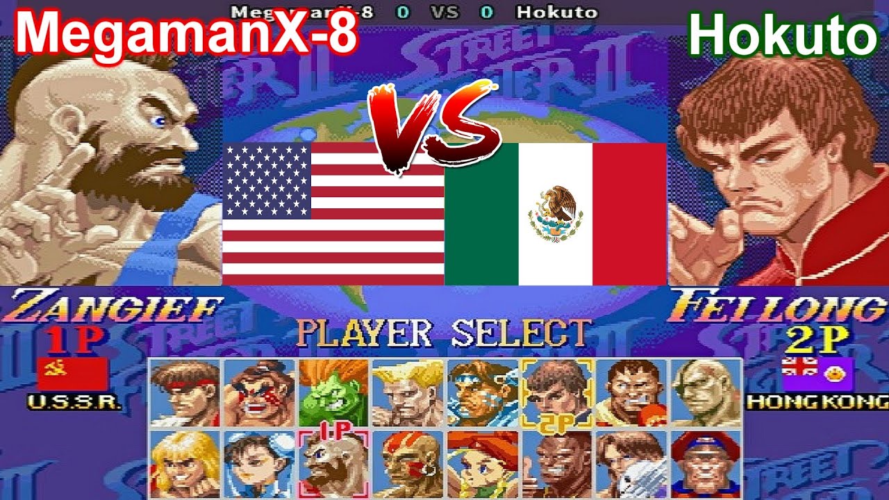 Super Street Fighter II X: Grand Master Challenge - MegamanX-8 vs Hokuto