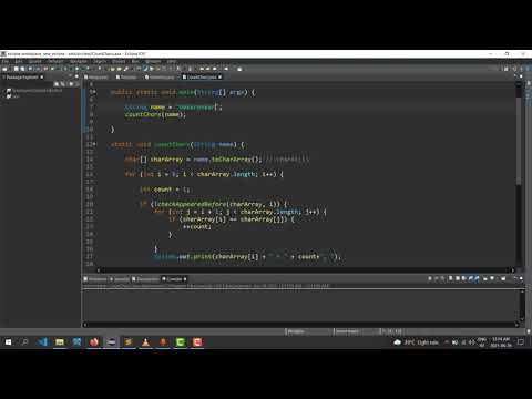 char count in given string without using libraries