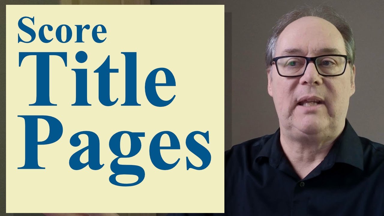 Score Title Pages