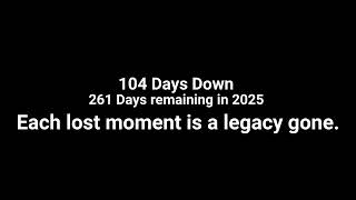 Day 105: 104 – Days passed, 261 days remaining in 2025 | 🕒 Countdown Begins! Net Worth
