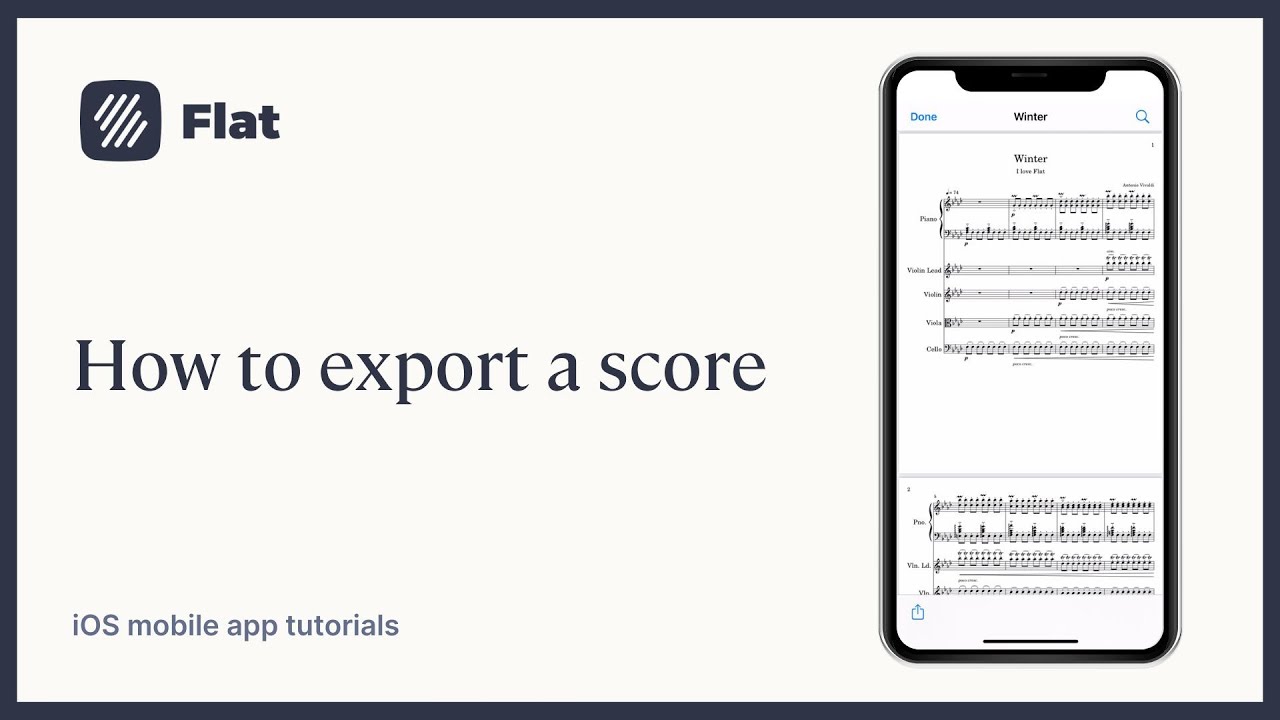 How to export a score - Flat iOS tutorial - YouTube