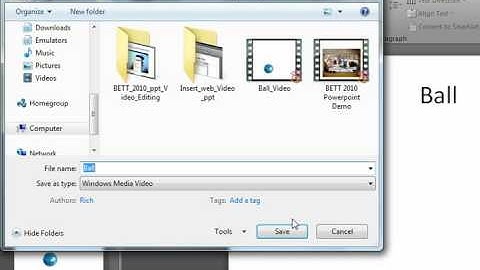 Create a video from your presentation in Powerpoint 2010