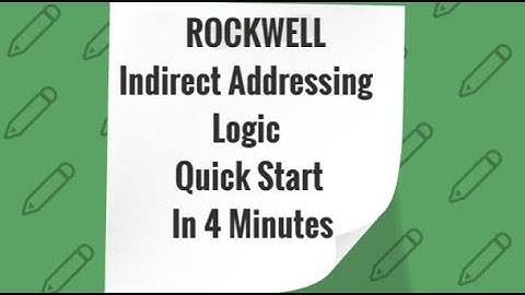 Rockwell Indirect Addressing Method|Studio 5000 Indirect Addressing Logic |Indirect Addressing Logic