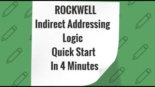 Rockwell Indirect Addressing Method|Studio 5000 Indirect Addressing Logic |Indirect Addressing Logic