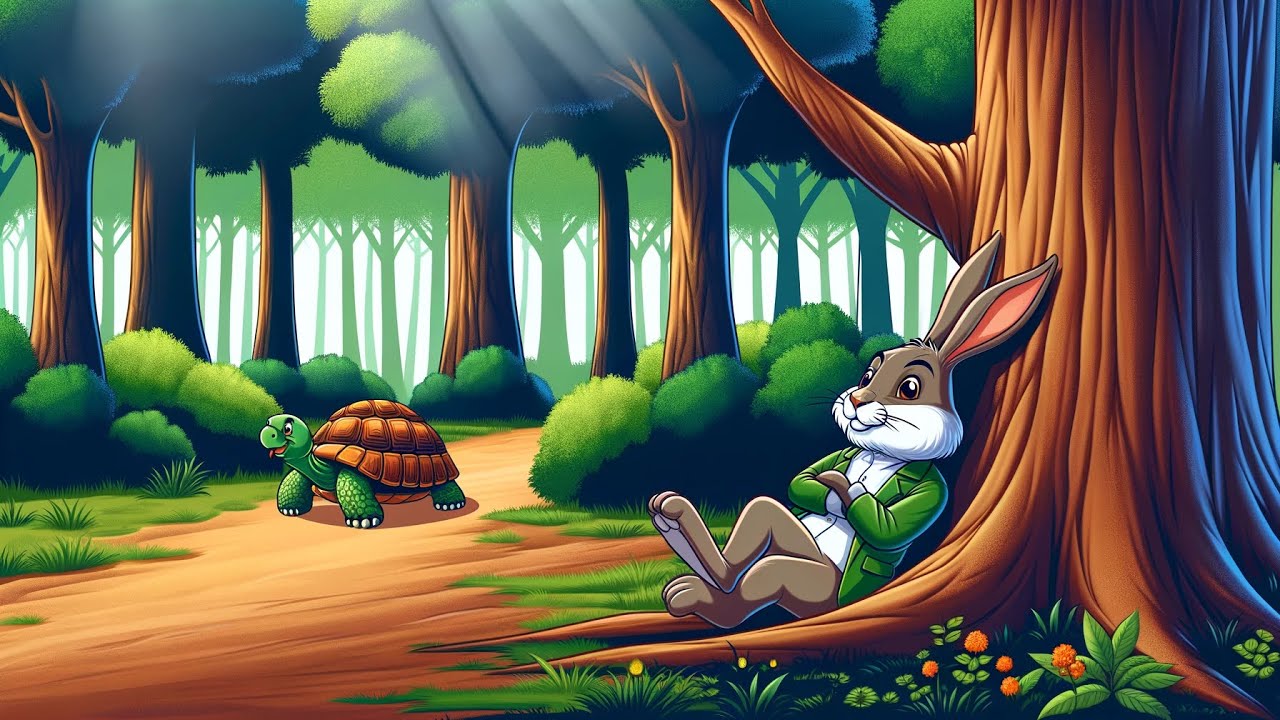 “The Tortoise and the Hare | Classic Moral Story for Kids | Slow and ...