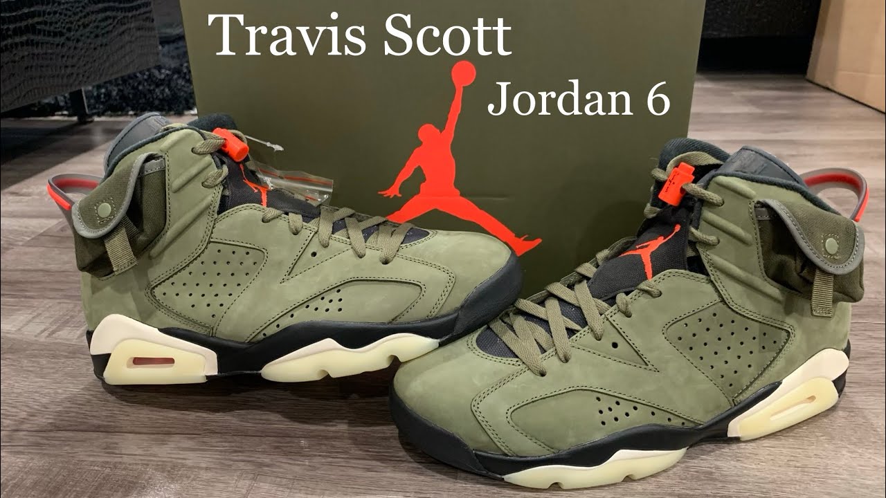 travis scott aj6 オリーブ