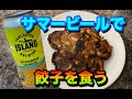 【休日家飲み】サワービール飲みながら肉汁餃子を食べる、アラフォー独身男の休日。