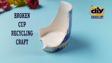 DIY Recycling with Broken cup // Simple craft idea // Mamoona