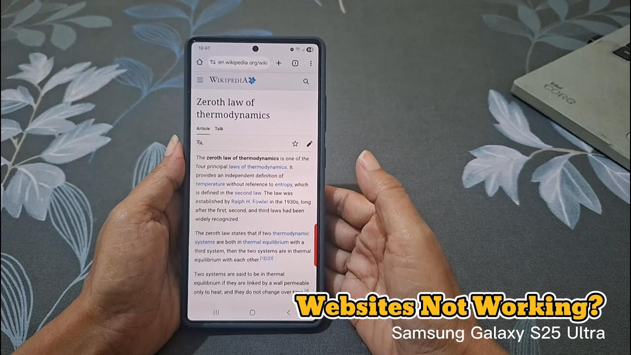 How to Fix Websites Not Working in Chrome on Samsung Galaxy S25 Ultra ...
