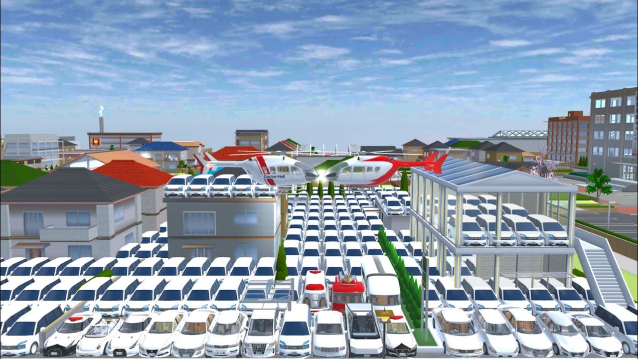 SAKURA ALL WHITE COLOUR SUPER CAR COLLECTION AT SECRET PLACE 😱🤯🚁🚔🚒✅. SAKURASCHOOLSIMULATOR 🚔🚒😍🤣✅✅