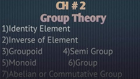 Group Theory | Groupoid, Monoid, and Groups | Mathematical Methods by S.M Yousaf | Chap 2 (Lec 2)