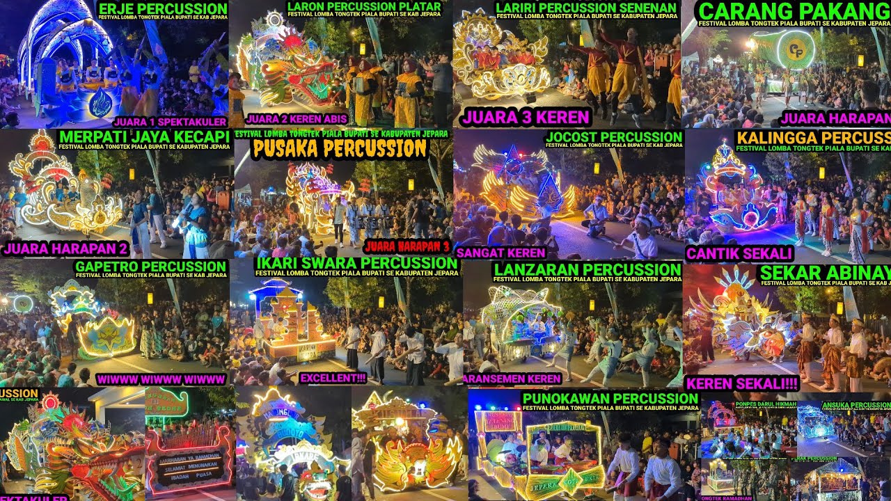 TERKEREN SE INDONESIA!!!JUARA 123 FESTIVAL LOMBA TONGTEK RAMADHAN PIALA BUPATI SE KAB JEPARA LENGKAP